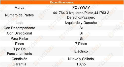 Set 2 Espejos Polyway Fiat Uno 17_19 Foto 3