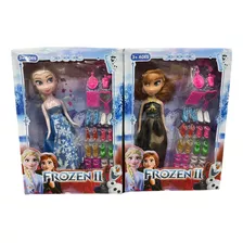 Muñecas Frozen 2 Ana Elsa + Accesorios - Articuladas