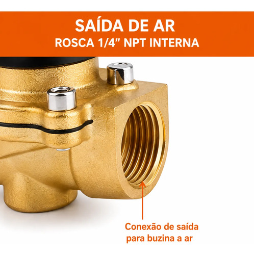 Válvula Solenoide 1/2 Para Buzina Marítima Suspensão Ar 24v 24v — foto 5