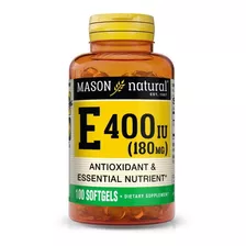 Mason Natural | Vitamin E | 400iu | 180mg | 100 Softgels