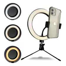 Luz Para Gravar Videos + Suporte Celular + Tripe De Mesa 