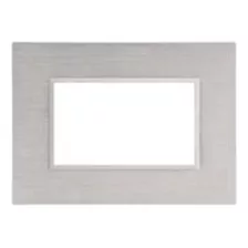 Plaqueta Pte 2 X 4 Aluminio Gris Bauxita Duomo Flat - 71667