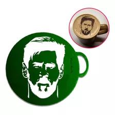 Messi Stencil - Plantillas 8 Cm - Cafe Reposteria Futbol Lio