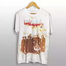 Camisetas Banda De Rock Led Zeppelin Ii Branca