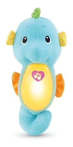 Fisher-price Brinquedo Para Bebês Cavalo Marinho Com Luzes Azul-celeste