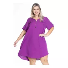 Vestido Camisão Chemise Soltinho Plus Size Verão