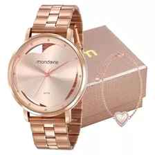 Relógio Mondaine Feminino Rose Gold Original Garantia