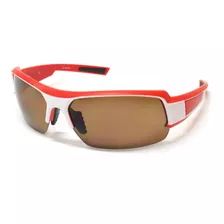 Lentes Deportivos Armazón Rojo/blanco Micas Café Wallis