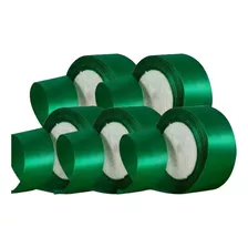 5 Rollos Satinado Decoracion Colores Listón 4cm 112.5 Metros