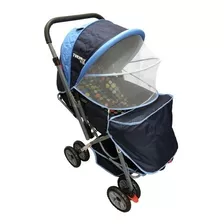 Carriola De Paseo Trendy Kids Sonic Azul Con Chasis Color Gris