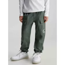 Pantalones Cargo Verde De Niño Calvin Klein