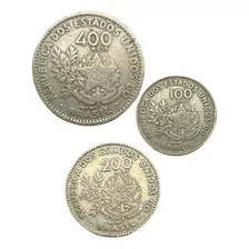 Lote Com 3 Moedas Réis Mcmi (1901) - Série Completa