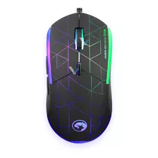 Mouse Gamer Juego Optico 4000 Dpi 6 Botones Luz Marvo M115 Color Negro