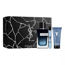 Kit Yves Saint Laurent Y Masculino Edp 100ml + Perfume De Bolsa 10ml + Gel De Banho 50ml | 100% Original Lacrado Com Selo Adipec E Nota Fiscal