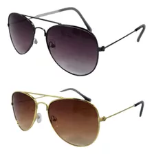  2 Gafas Gota Sol Fasion Pata Delgada Piloto