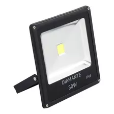 Refletor Holofote Led 30w Super Led Bivolt Prova D'água Ip66 Cor Da Carcaça Preto Cor Da Luz Branco-frio 110v/220v