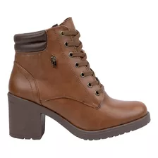 Bota Militar Hpc Polo 1508 Cognac Para Mujer Botin