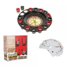 Ruleta Shots Torre Castigos Cartas Plástico Juegos Fiestas