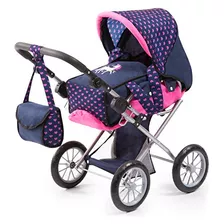 Coche De Muñeca Estrella De Ciudad Lunares Azul/rosa