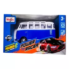 Power Racer Pullback Powered - Coche Azul