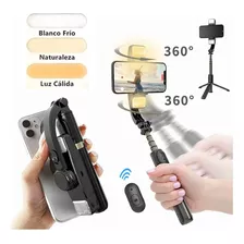 Estabilizador Gimbal Con 2 Luces Led Bluetooth For Celular