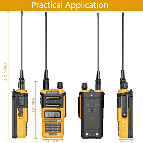 2pz. Radio Baofeng Uv-9r Pro V2 Contra Agua Y Polvo Uhf/vhf Foto 5