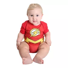 Fantasia Body Para Bebê The Flash, Oficial Licenciado Dc!