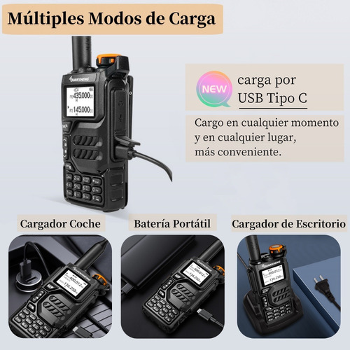 Walkie Talkie Banda Completa Dtmf Scrambler 5w Usb C Carga Foto 2