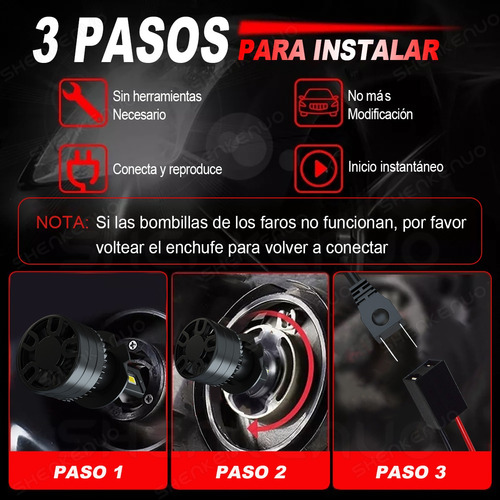 Kit De Focos Led 9005 H7 Luz Alta/baja Para Kia Forte 17-21 Foto 8