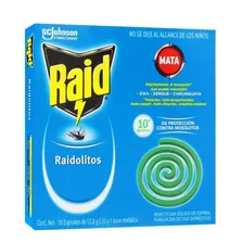  Raidolitos Raid Insecticida En Espirales 10 Piezas C/u