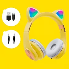 Audífonos Inalámbricos Niñas Bluetooth Diseño Gato Premium