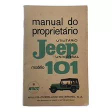 Manual Do Proprietário Original Jeep Willys Bernardão