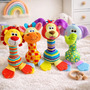Brinquedo Chocalho Mordedor Bebê Sensorial Infantil Pelucia Leão