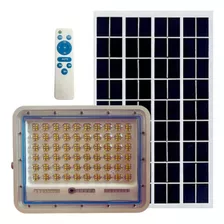 Luminaria Refletor Led Solar Chácara Fazenda Sítio 300 Watts