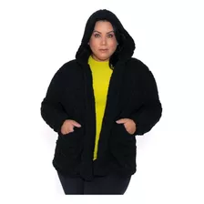 Casaco Feminino Plus Size Teddy Sobretudo Inverno