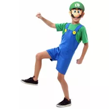 Fantasia Infantil Luigi Verde Filme Mario Bross Original