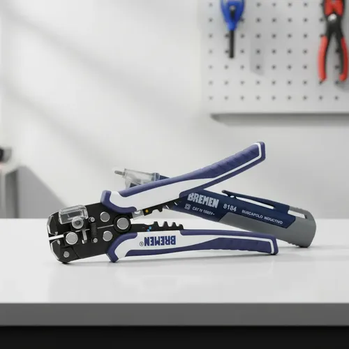 Kit Bremen: Pinza Pelacables Automático Frontal Corta Cable + Buscapolo Inductivo Detector 1000v