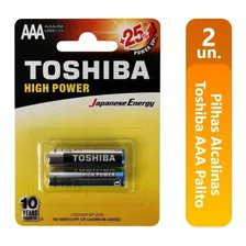 Pilhas Alcalinas Toshiba Aaa Palito Cartela Com 2 Unidades