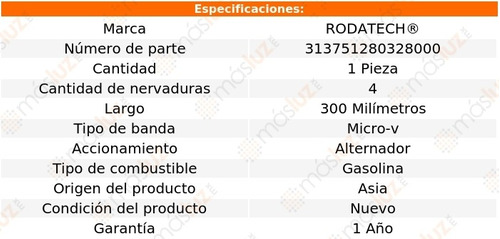 (1) Banda Accesorios Micro-v Summit 1.8l 4 Cil 92/96 Foto 2