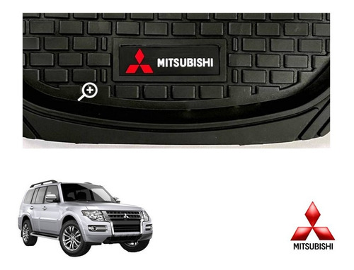 Tapetes 4pz Charola 3d Logo Mitsubishi Montero 2018 A 2023 Foto 5