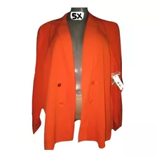 Saco Blazer Naranja Talla 5x ( 50/52mex) Worthinton