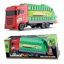 Caminhão De Lixo Infantil Grande Coleta De Reciclagem Orange