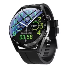 Smartwatch Hw28 Bluetooth Chamada À Prova D'água Função Nfc Caixa Preto Pulseira Preto Bisel Preto