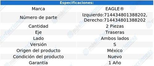 Par Bases Para Amortiguador Traseras Cooper L4 1.6l 13-15 Foto 2