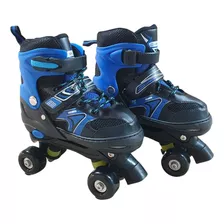 Patins 4 Rodas Quad Tamanho Regulável Velcro Trava Freio