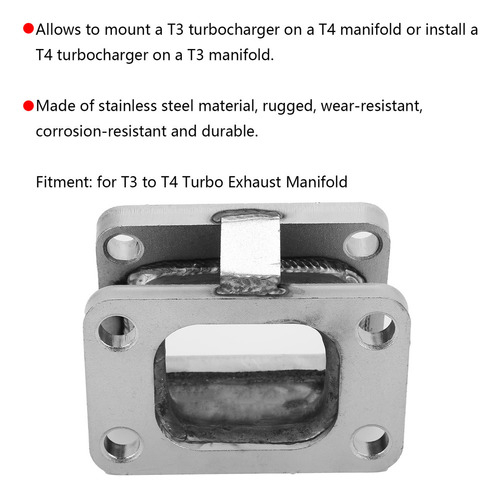 Adaptador De Brida De Colector De Escape Turbo De 15 Grados Foto 8