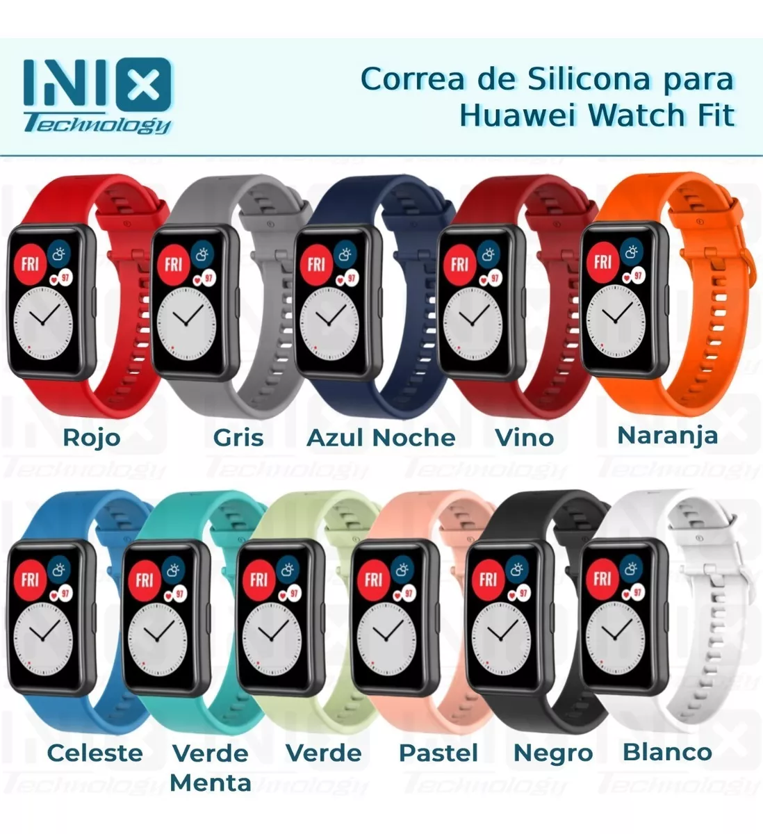 Correa De Reemplazo De Silicona Para Huawei Watch Fit