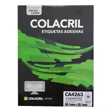 Etiquetas14 Colacril 99,1x38,1 Papel A4 Adesiva Inkjet/laser