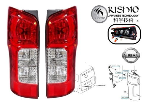 2 Calaveras Traseras Nissan Urvan 2.5l Nv350 13-19 Kishio Foto 7