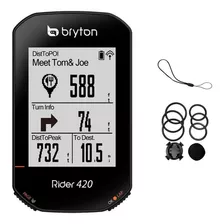 Bryton Rider 420 Gps Bike Ant+ Strava Case E Película Cor Preto